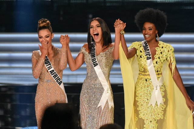 ТОП-3: Мисс ЮАР, Мисс Колубмия, Мисс Ямайка. Фото AFP