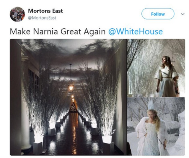 <p>Меланія Трамп прикрасила Білий дім. Фото: AFP, соцмережі</p>