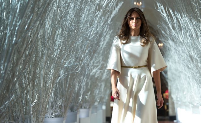 Мелания Трамп украсила Белый дом. Фото: AFP, соцсети