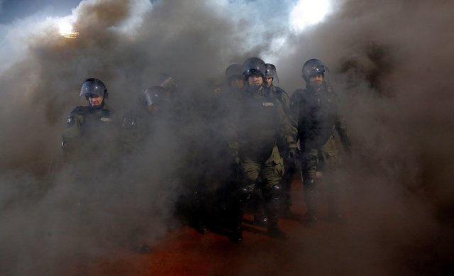После драки ультрас "Партизана" и "Црвены Звезды". Фото AFP