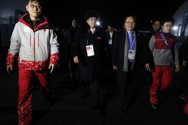 Приезд делегации Северной Кореи на Олимпиаду-2018. Фото AFP