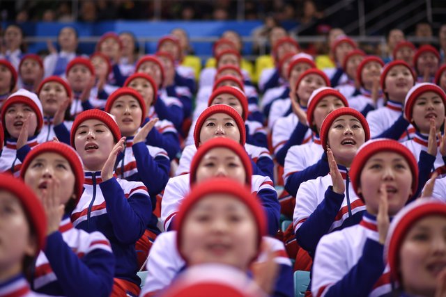Чирлидерши из Северной Кореи на Олимпиаде-2018. Фото AFP