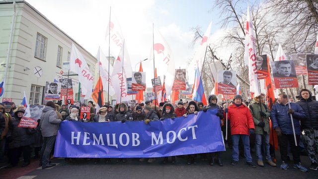 Марш и митинг памяти Немцова в Москве. Фото: sobchakprotivvseh.ru