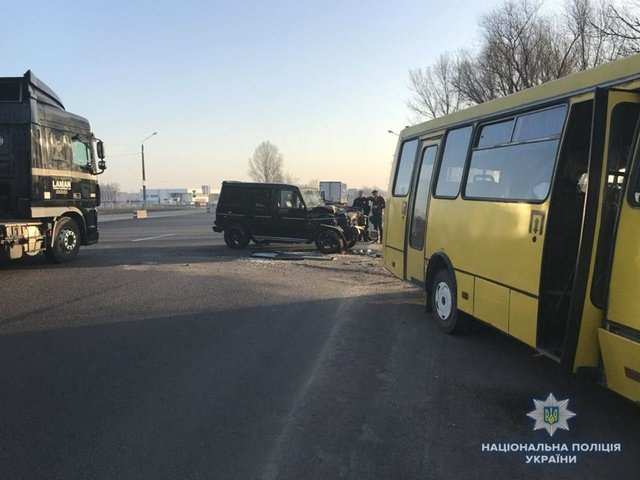 Авария с маршруткой. Фото ГУ НП в Киевской области