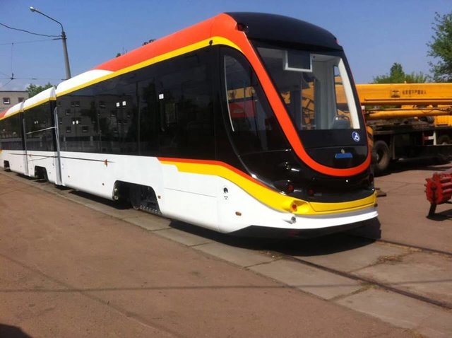 Новый трамвай. Фото: facebook.com/Kyivpastrans