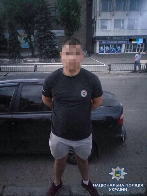 Нападника затримали. Фото: kyiv.npu.gov.ua