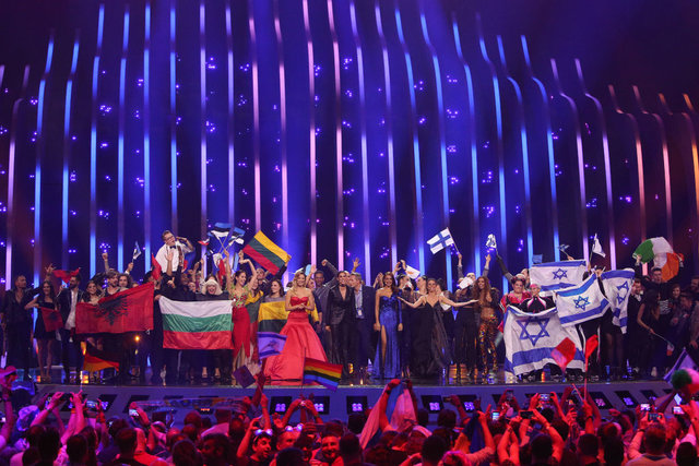 Участники первого полуфинала на сцене Евровидения-2018 | Фото: Фото: Getty