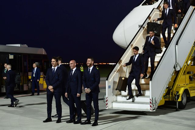 Сборная Испании прибыла в Краснодар. Фото AFP