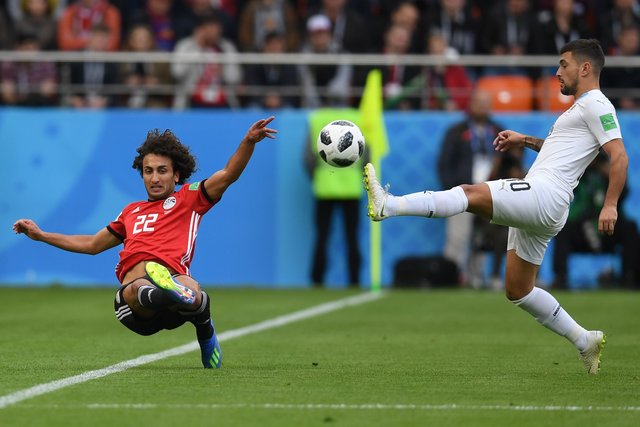Яркие фанаты сборной Уругвая. Фото AFP2