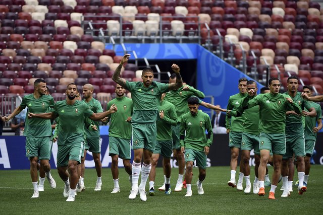 Тренировка сборной Марокко. Фото AFP