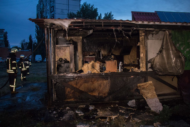 Пожежа в кафе. Фото: kiev.informator.ua