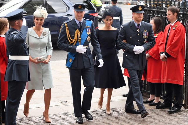 Кейт Міддлтон, принц Вільям, Меган Маркл, принц Гаррі | Фото: Фото: AFP