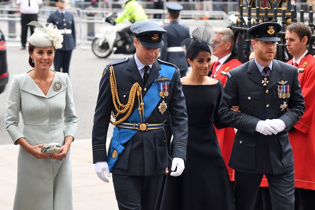 Кейт Миддлтон, принц Уильям, Меган Маркл, принц Гарри | Фото: Фото: AFP