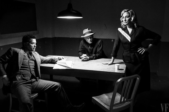 Джон Легуізамо ( "Трагедія в Уейко"), Ед Харріс ( "Світ Дикого Заходу") і Еді Фалко ( "Закон і порядок: Справжній злочин. Вбивці Менендес") | Фото: Фото: Арт Стрейбер, Vanity Fair.