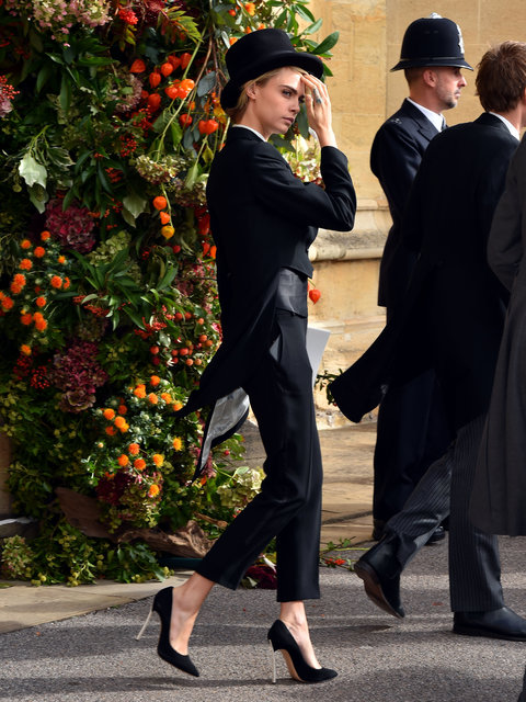 Кара Делевинь на свадьбе принцессы Евгении | Фото: Фото: AFP