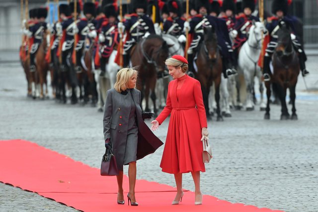 Брижит Макрон и королева Матильда | Фото: Фото: AFP