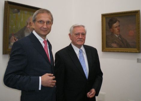Адамкуса сопровождал посол Литвы в Украине Альгирдас Кумжа 
