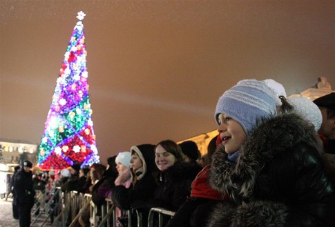 Новогодняя елка в Киеве. Фото С. Николаева