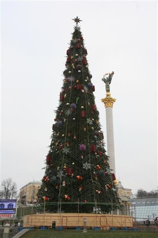 Новогодняя елка в Киеве. Фото Ю. Кузнецова