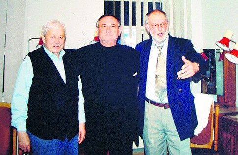 В Киеве. С Донатасом Банионисом (слева) привезли нам Баха и Генделя
