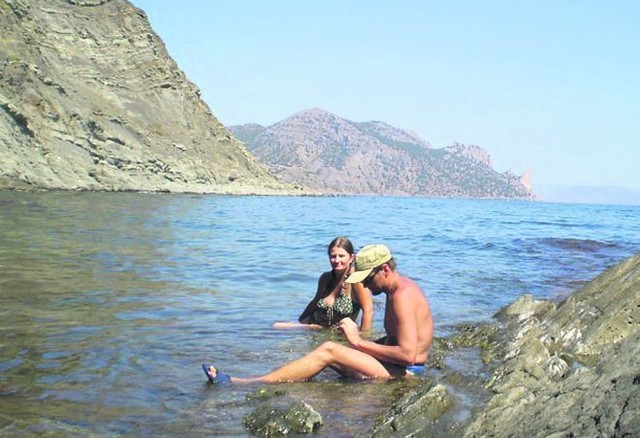 С супругой на отдыхе в Крыму