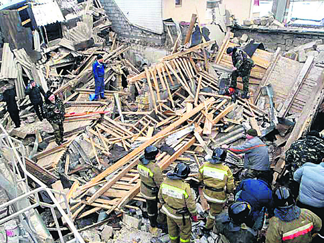Руины. Последствия взрыва баллона в Раздельнянском районе. Фото: пресс-служба Госгорпромнадзора