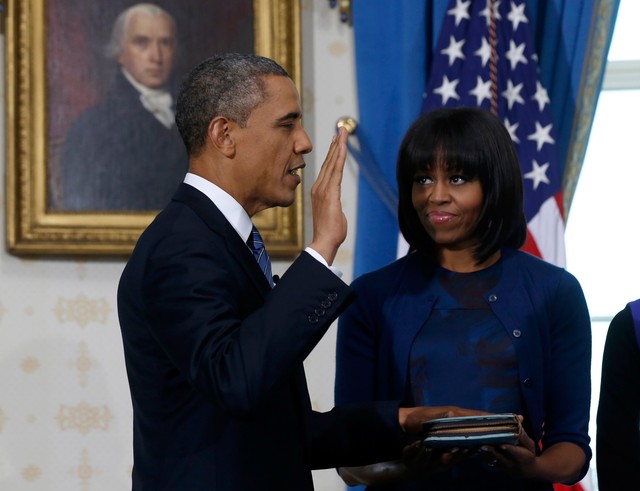 Обама официально вступил в должность президента США во второй раз, фото AFP