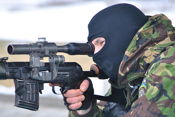 Две пули и 10 секунд для снайперов Донбасса. Фото: Пресс-служба управления Восточного ТрК МВД Украины