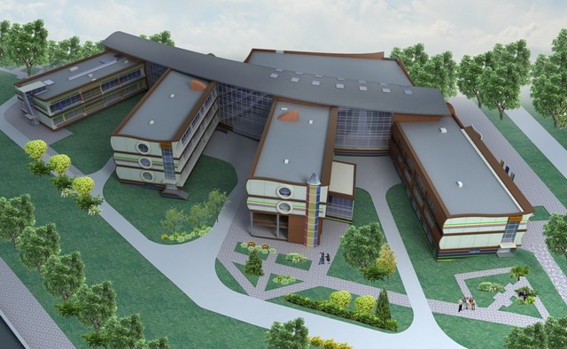 Проект. Школьное здание будет построено в форме учебников и состоять из четырех просторных блоков. Фото:  grigorivska.com
