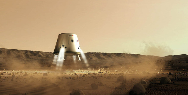 Миссия поддержки будет запущена на Марс в январе 2016 года. Модуль приземлится на Красной планете в октябре 2016 года с грузом в 2500 кг продуктов питания или других материалов. Приземление будет совершено недалеко от того места, где предполагается расположение форпоста
