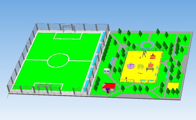 Проект спортивно-игровой площадки в поселке Гуглино