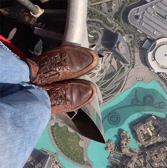 Вид с вершины самого высокого здания в Мире — небоскреба Бурдж-Халифа в Дубае. Автор Joe McNally