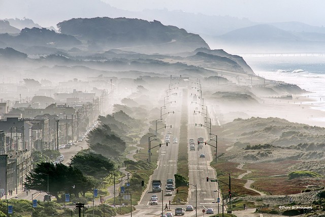 Туман над Сан-Франциско. Фотограф David Yu