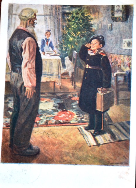 К Новому году — открытка 50-х. Фото: М. Голофаева