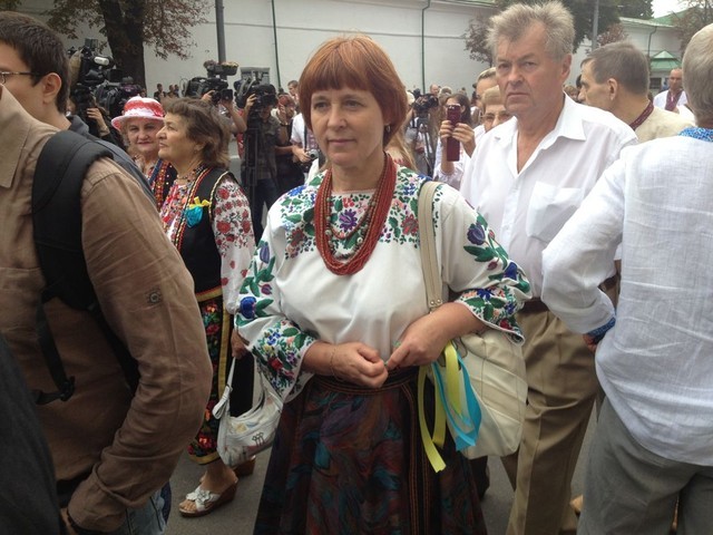 На Майдане прошел парад вышиванок. Фото: Алиса Ревнова / Сегодня