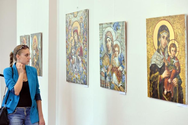 Выставка икон проходит в КНУ им. Шевченко. Фото: Пресс-служба университета