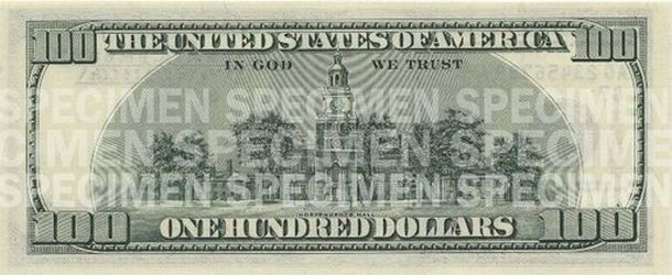 Новая 100-долларовая банкнота. Фото multivu.com