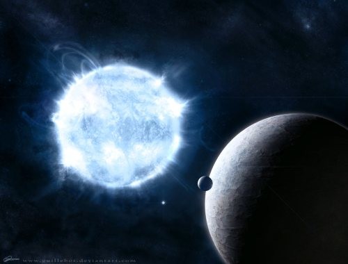 6.Ригель<br />
Ригель — яркая околоэкваториальная звезда, бело-голубой сверхгигант. Ригель находится на расстоянии примерно 860 световых лет от Солнца. Это одна из самых мощных звёзд в Галактике. Ригель является переменной звездой, с нерегулярным циклом, характерным для сверхгигантов, и имеет диапазон звёздной величины от 0,03 до 0,3 в период примерно 22-25 дней.<br />
