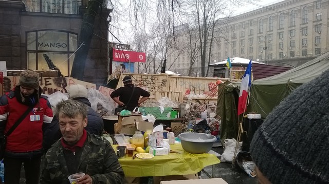 На Майдане начался обед. Фото: Ревнова А., Сегодня.ua