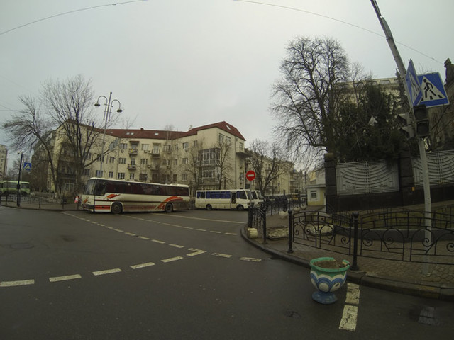 Пересечение улиц Лютеранской и Банковой. Фото: Ус С., Сегодня.ua
