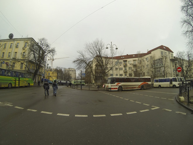 Пересечение улиц Лютеранской и Банковой. Фото: Ус С., Сегодня.ua