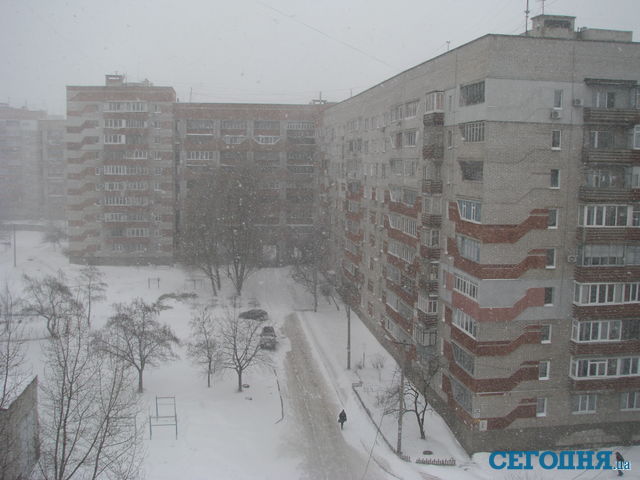 Днепропетровск засыпало снегом. Фото: А.Никитин, "Сегодня"