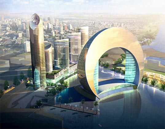 Отель Crescent<br />
Строящийся  комплекс небоскреб на побережье Каспийского моря, в городе Баку, будет состоять из оффшорного отеля (Crescent Hotel), бизнес центра (Crescent Сity), резиденции и торгово-развлекательного центра (Crescent Place). 