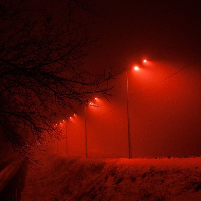 Туманные краски. Ночью улицы переливаются красным и золотым. Фото: Е. Добрунов