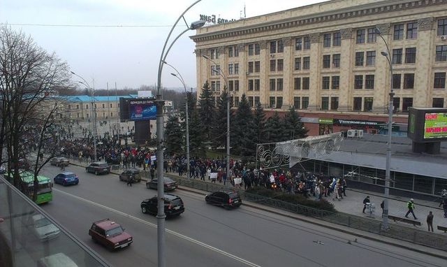 Митинг в Харькове. Фото: glavnoe.ua