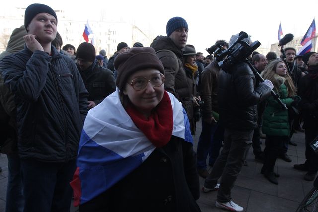 Пророссийский митинг в Донецке. Фото: Антон Глушков, "Сегодня"
