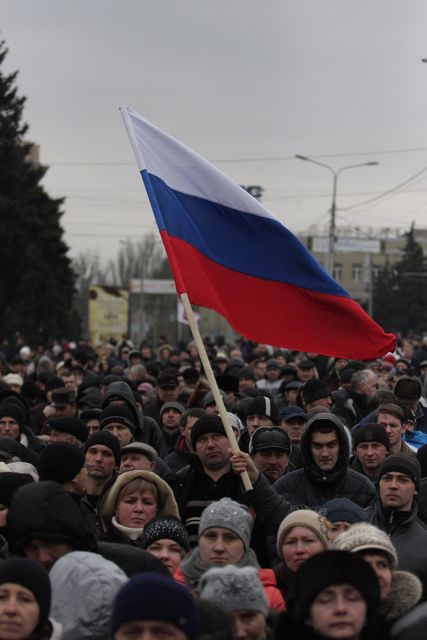 Как в Донецке проходил пророссийский митинг. Фото: Антон Глушков, "Сегодня"