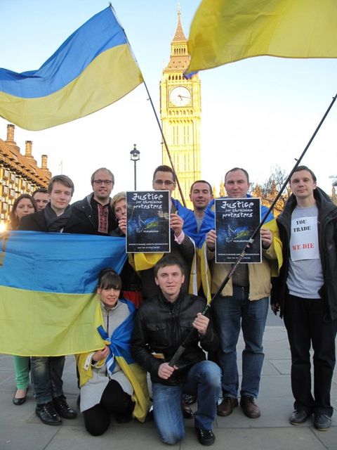 Лондонский Евромайдан требует санкций против России. Фото:maidanua.org