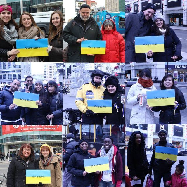 Канадцы поддерживают Украину. Фото: Ольга Глотка