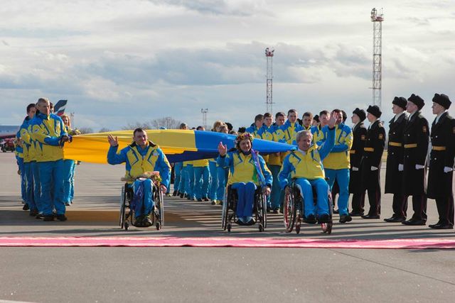 Украинские олимпийцы. Фото пресс-службы аэропорта "Борисполь"